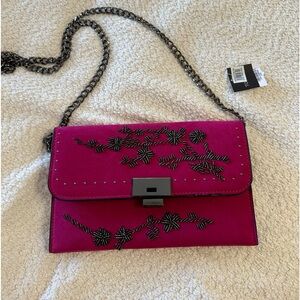Hot pink cross body bag